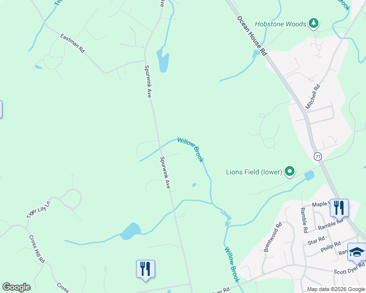 map of restaurants, bars, coffee shops, grocery stores, and more near 10 Pheasant Hill Road in Cape Elizabeth