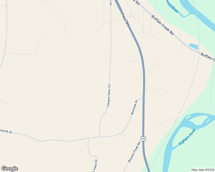 map of restaurants, bars, coffee shops, grocery stores, and more near 390 Pronghorn Loop in Thermopolis