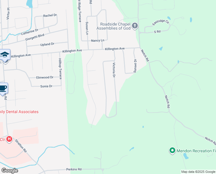 map of restaurants, bars, coffee shops, grocery stores, and more near 814 Victoria Drive in Rutland