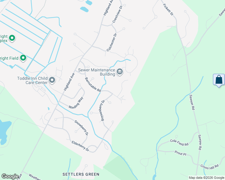 map of restaurants, bars, coffee shops, grocery stores, and more near 210 Barnstable Road in South Portland