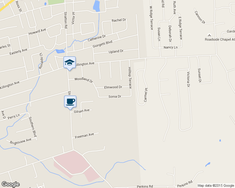 map of restaurants, bars, coffee shops, grocery stores, and more near 11 Sonia Drive in Rutland