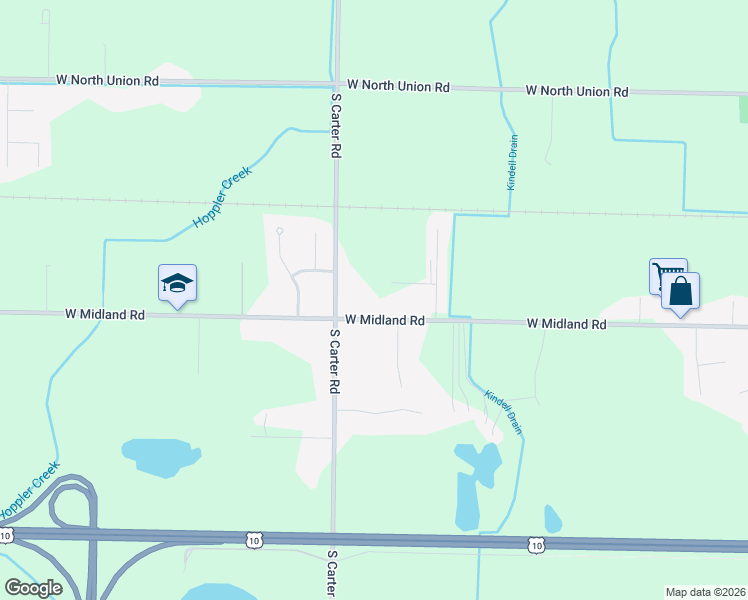map of restaurants, bars, coffee shops, grocery stores, and more near 1994 West Midland Road in Auburn