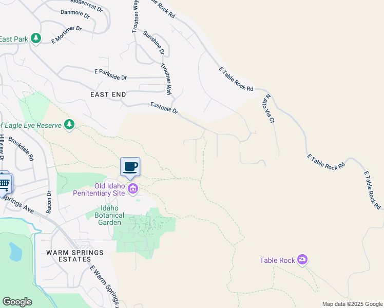 map of restaurants, bars, coffee shops, grocery stores, and more near 550 Troutner Way in Boise