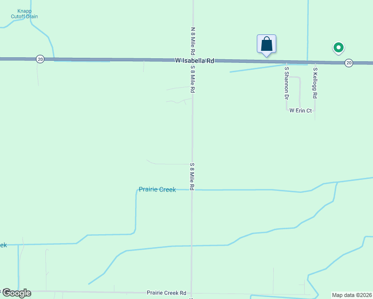 map of restaurants, bars, coffee shops, grocery stores, and more near 226 South 8 Mile Road in Midland