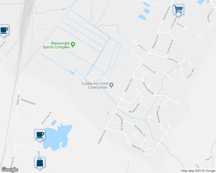 map of restaurants, bars, coffee shops, grocery stores, and more near Gary L Maietta Way in South Portland