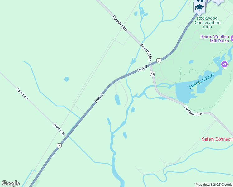 map of restaurants, bars, coffee shops, grocery stores, and more near 60 River Bluff Path in Wellington County
