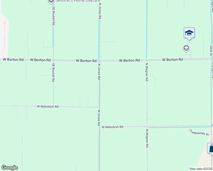 map of restaurants, bars, coffee shops, grocery stores, and more near 1437 North Jones Road in Essexville