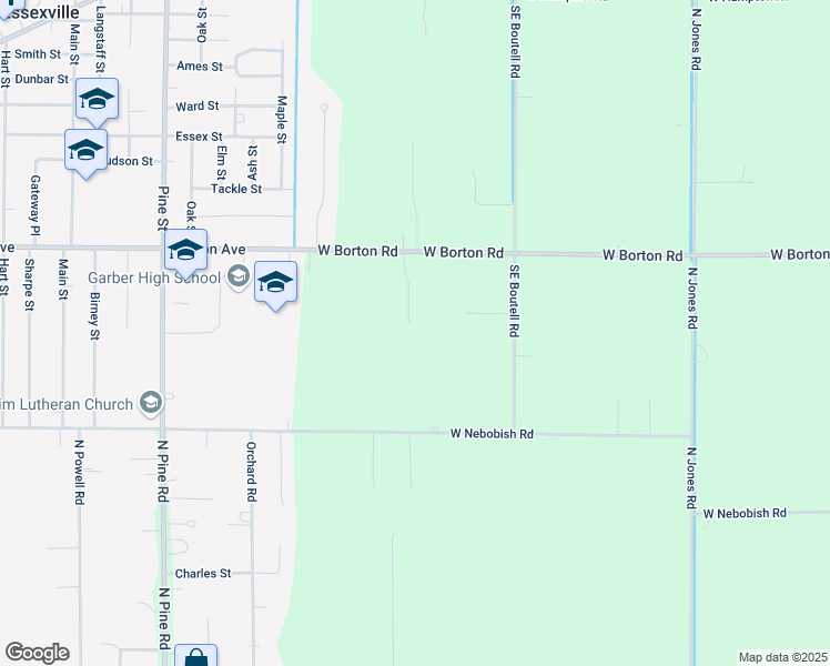 map of restaurants, bars, coffee shops, grocery stores, and more near 1429 Wallinda Drive in Essexville