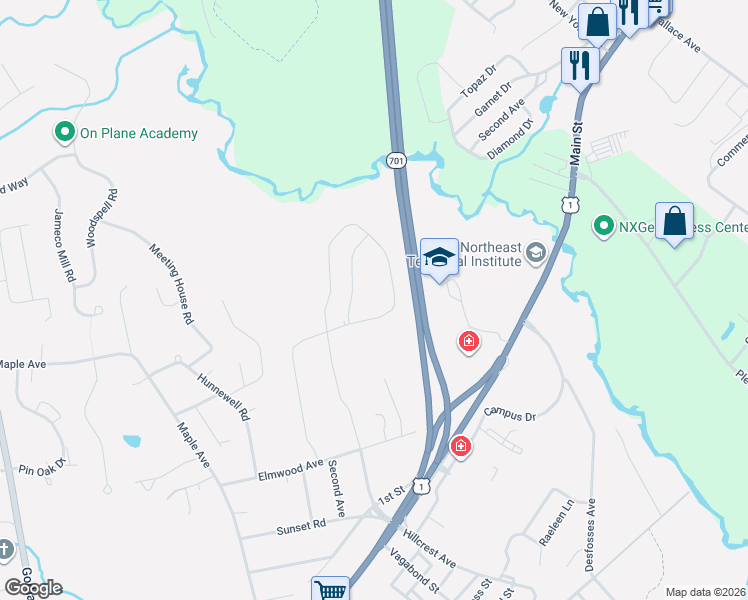 map of restaurants, bars, coffee shops, grocery stores, and more near 21 Elmwood Avenue in Scarborough