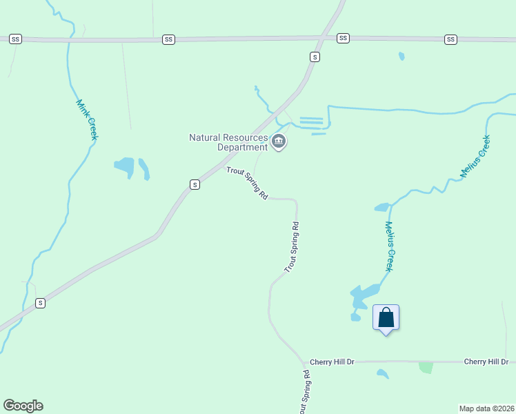 map of restaurants, bars, coffee shops, grocery stores, and more near N1898 Trout Spring Road in Adell