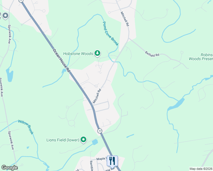 map of restaurants, bars, coffee shops, grocery stores, and more near 514 Mitchell Road in Cape Elizabeth