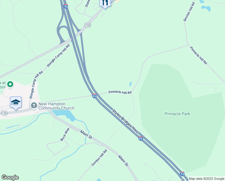 map of restaurants, bars, coffee shops, grocery stores, and more near 222 Pinnacle Hill Road in New Hampton