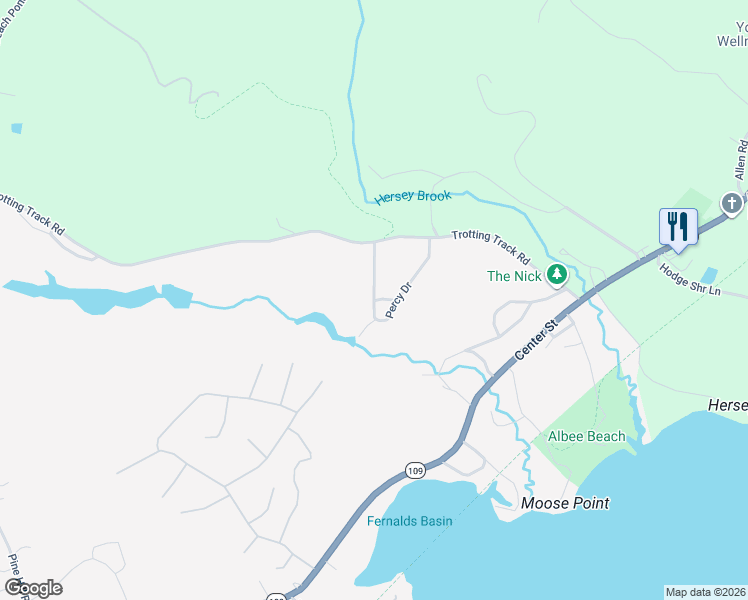 map of restaurants, bars, coffee shops, grocery stores, and more near 8 Percy Drive in Wolfeboro