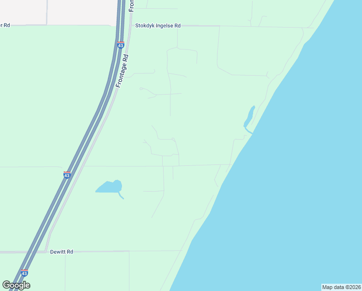 map of restaurants, bars, coffee shops, grocery stores, and more near N1893 Huibregtse Road in Oostburg