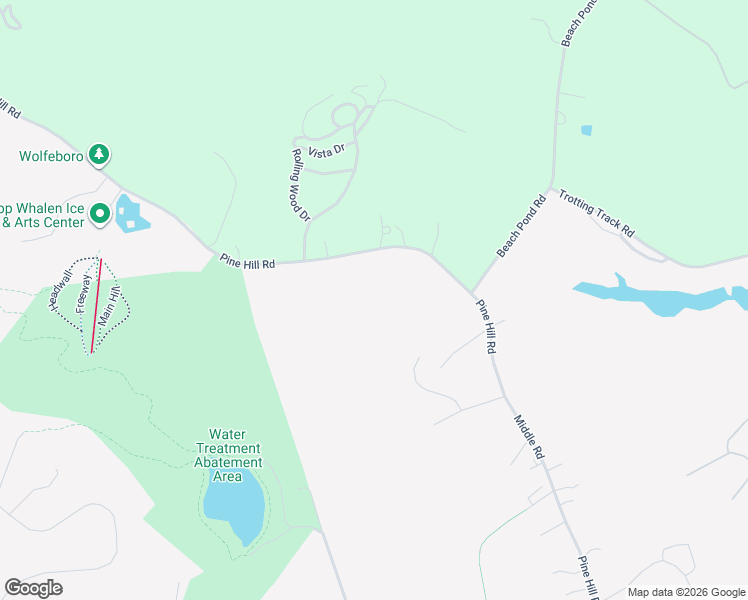 map of restaurants, bars, coffee shops, grocery stores, and more near 290 Pine Hill Road in Wolfeboro