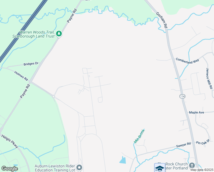 map of restaurants, bars, coffee shops, grocery stores, and more near Holmes Road in Scarborough