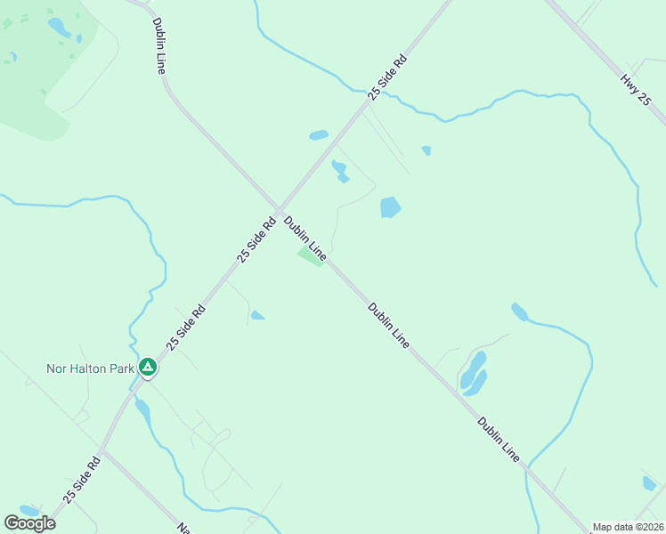 map of restaurants, bars, coffee shops, grocery stores, and more near Dublin Line in Halton Hills