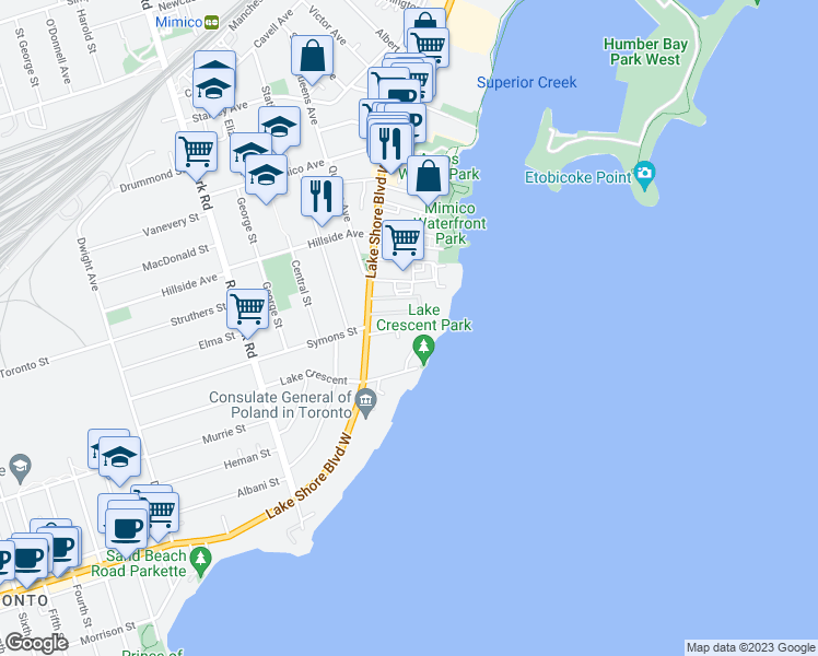 map of restaurants, bars, coffee shops, grocery stores, and more near 25 Miles Road in Toronto