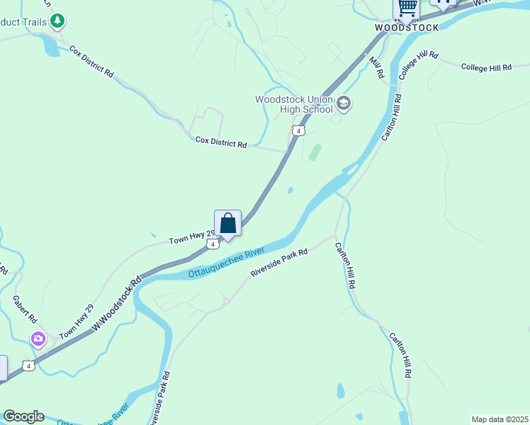 map of restaurants, bars, coffee shops, grocery stores, and more near 1779 West Woodstock Road in Woodstock