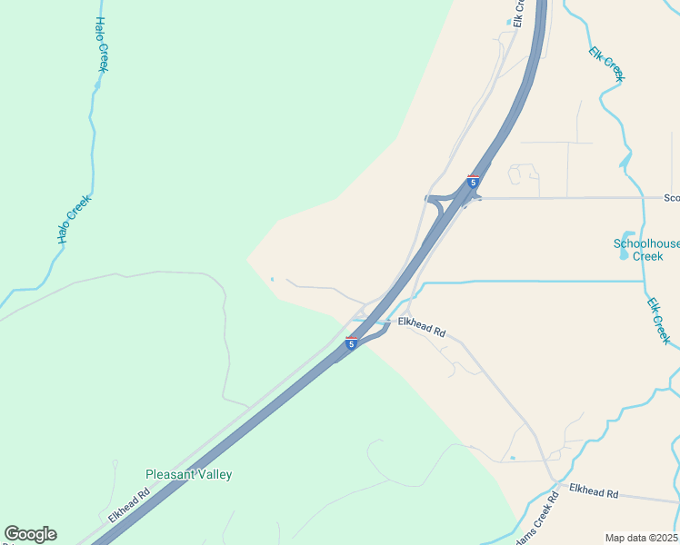 map of restaurants, bars, coffee shops, grocery stores, and more near 3220 Elkhead Road in Yoncalla