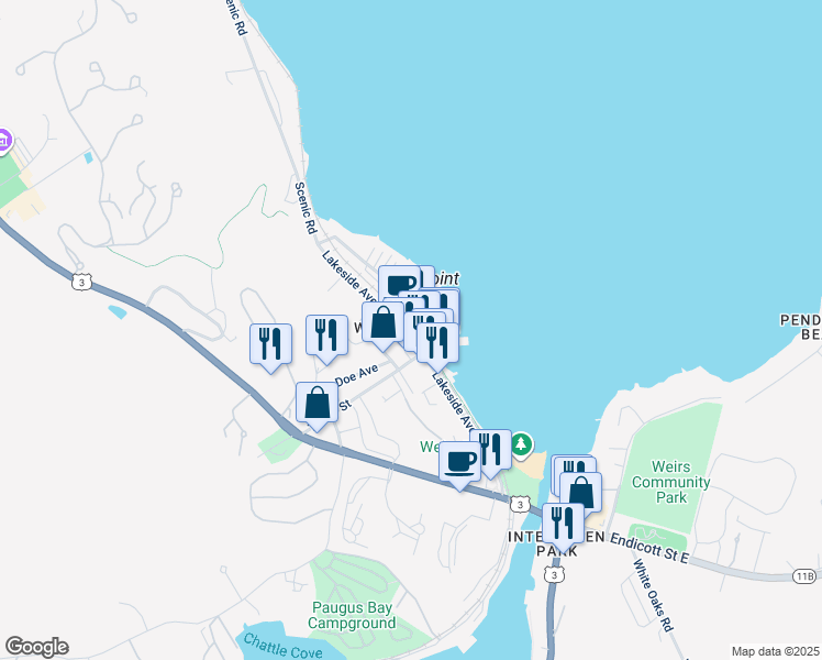 map of restaurants, bars, coffee shops, grocery stores, and more near 21 Weeks Street in Laconia