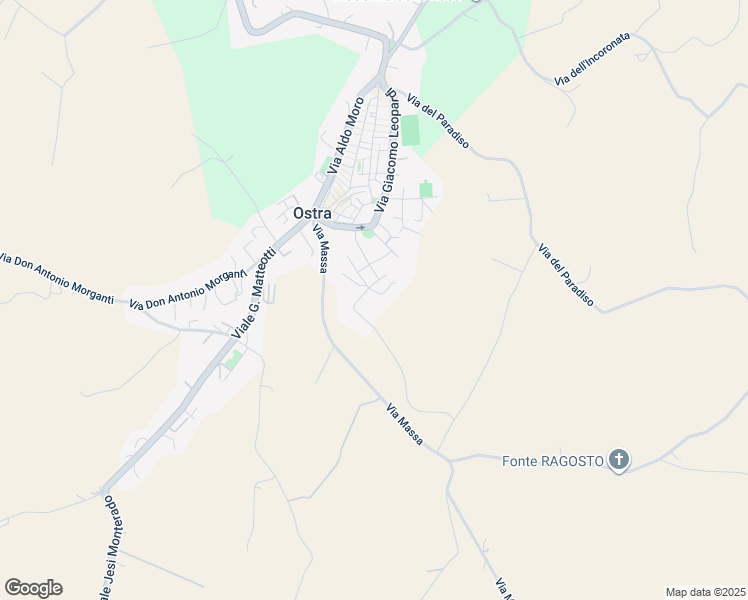 map of restaurants, bars, coffee shops, grocery stores, and more near 33/A Via Europa in Ostra