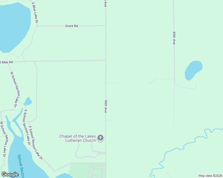 map of restaurants, bars, coffee shops, grocery stores, and more near 9800 90th Avenue in Mecosta