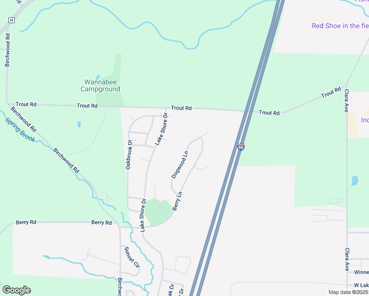 map of restaurants, bars, coffee shops, grocery stores, and more near 288 Dogwood Lane in Wisconsin Dells