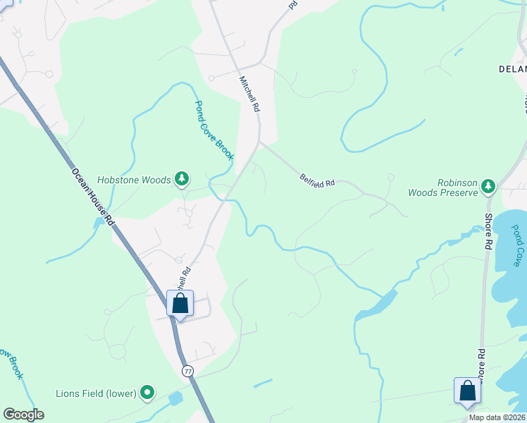 map of restaurants, bars, coffee shops, grocery stores, and more near 440 Mitchell Road in Cape Elizabeth