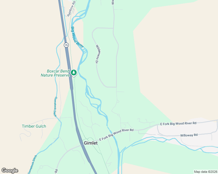 map of restaurants, bars, coffee shops, grocery stores, and more near 101-145 Wilderness Drive in Hailey