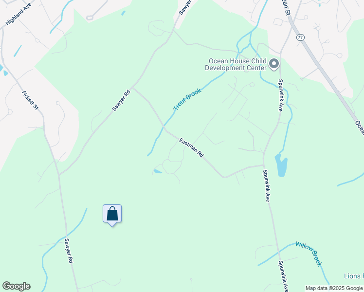 map of restaurants, bars, coffee shops, grocery stores, and more near 60 Eastman Road in Cape Elizabeth