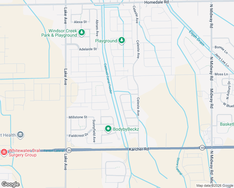 map of restaurants, bars, coffee shops, grocery stores, and more near 16369 Meander Creek Way in Nampa