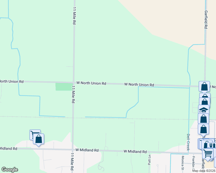 map of restaurants, bars, coffee shops, grocery stores, and more near 1365 West North Union Road in Auburn