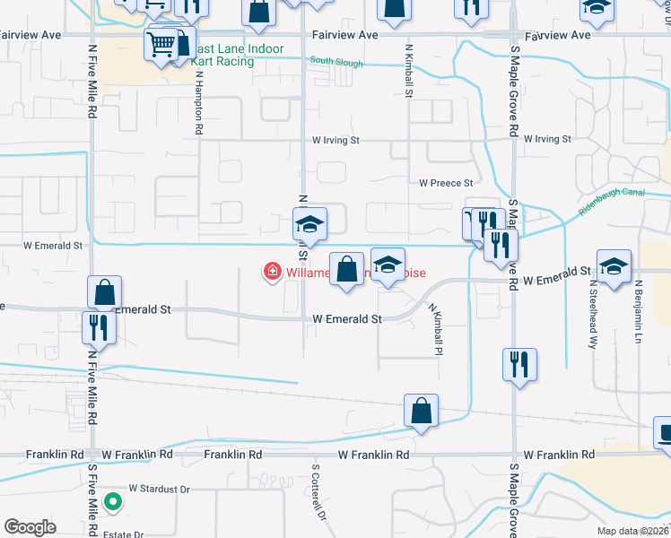 map of restaurants, bars, coffee shops, grocery stores, and more near 730 North Mitchell Street in Boise