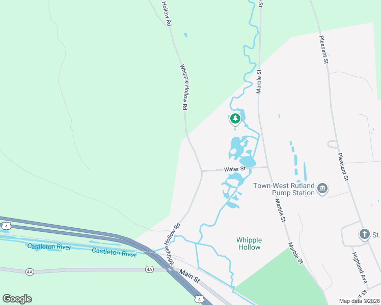 map of restaurants, bars, coffee shops, grocery stores, and more near 547 Whipple Hollow Road in West Rutland