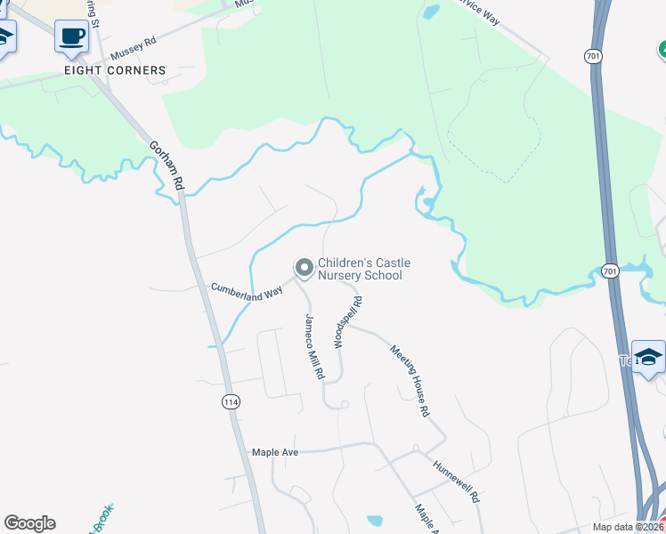 map of restaurants, bars, coffee shops, grocery stores, and more near 31 Woodspell Road in Scarborough