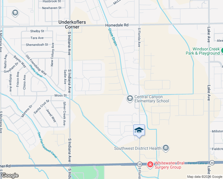 map of restaurants, bars, coffee shops, grocery stores, and more near 13756 Judson Street in Caldwell