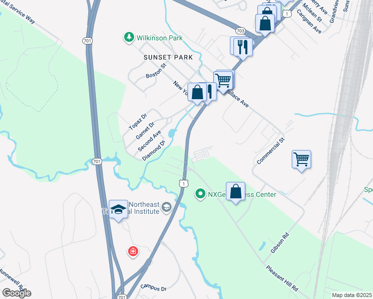 map of restaurants, bars, coffee shops, grocery stores, and more near 8 U.S. 1 in South Portland