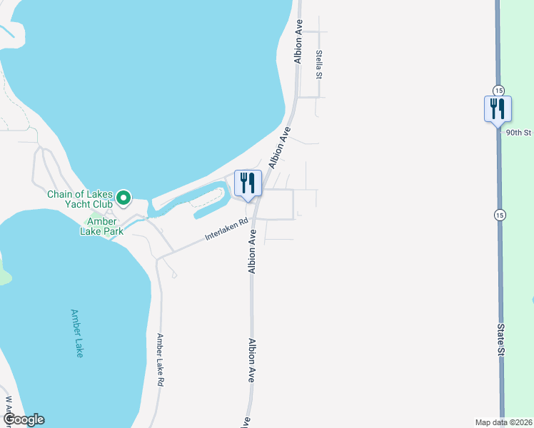 map of restaurants, bars, coffee shops, grocery stores, and more near 107 East Interlaken Road in Fairmont