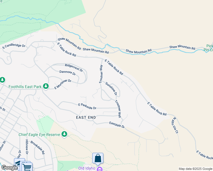 map of restaurants, bars, coffee shops, grocery stores, and more near 784 North Troutner Way in Boise