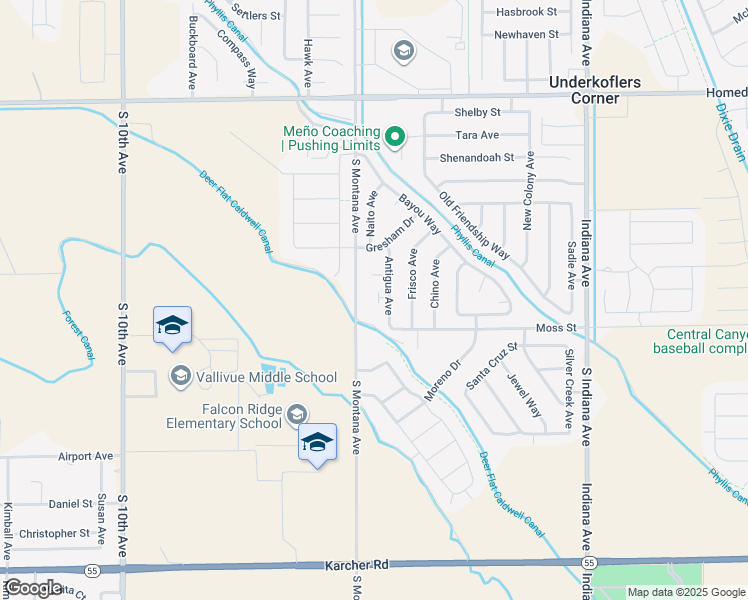 map of restaurants, bars, coffee shops, grocery stores, and more near 14457 Kerby Court in Caldwell