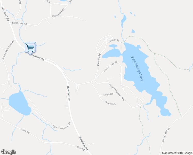 map of restaurants, bars, coffee shops, grocery stores, and more near 19 Rainbow Road in Shapleigh