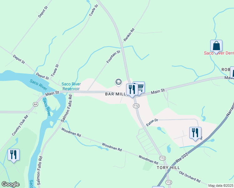 map of restaurants, bars, coffee shops, grocery stores, and more near in Buxton