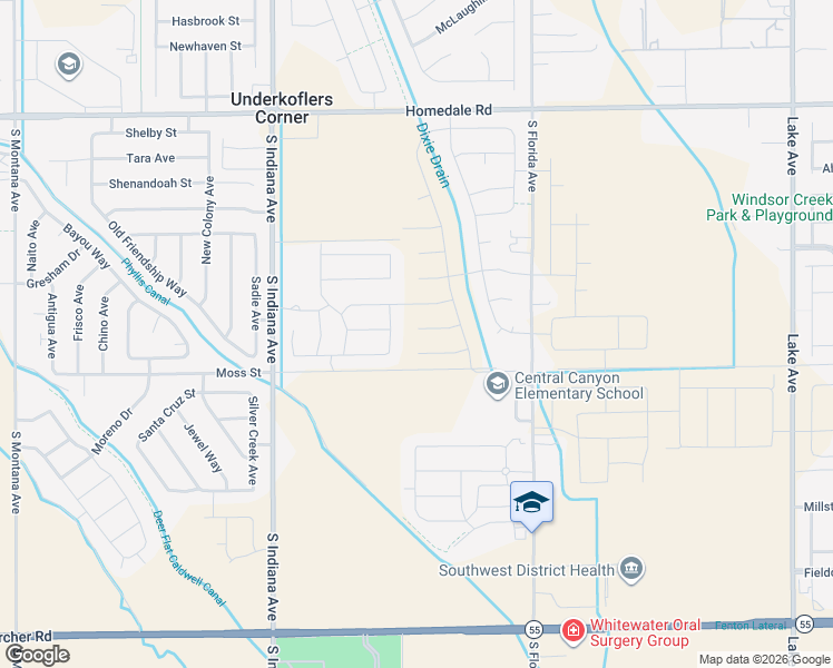 map of restaurants, bars, coffee shops, grocery stores, and more near 13756 Judson Street in Caldwell