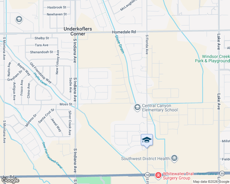 map of restaurants, bars, coffee shops, grocery stores, and more near 13756 Judson Street in Caldwell