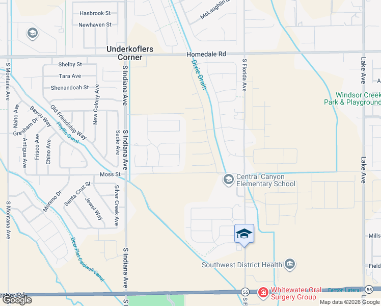 map of restaurants, bars, coffee shops, grocery stores, and more near 13756 Judson Street in Caldwell