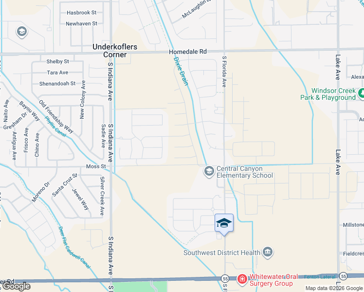 map of restaurants, bars, coffee shops, grocery stores, and more near 13756 Judson Street in Caldwell