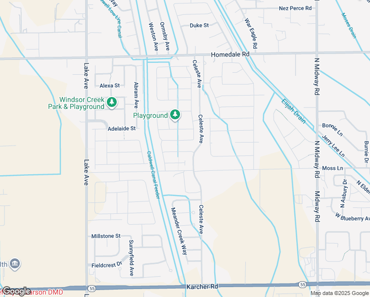 map of restaurants, bars, coffee shops, grocery stores, and more near 12587 Colusa Street in Caldwell