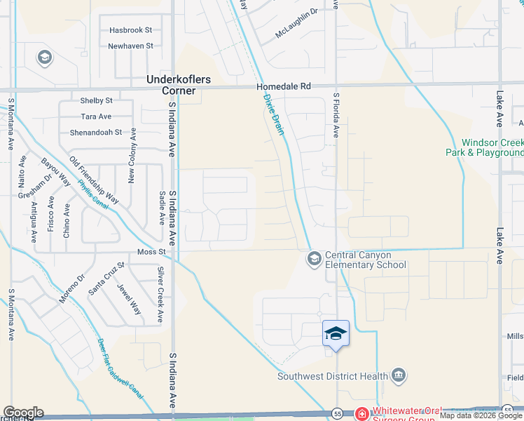 map of restaurants, bars, coffee shops, grocery stores, and more near 13756 Judson Street in Caldwell