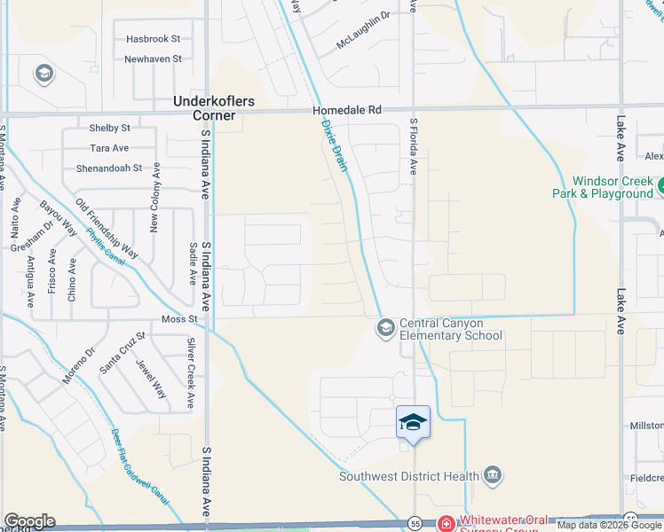 map of restaurants, bars, coffee shops, grocery stores, and more near 13756 Judson Street in Caldwell